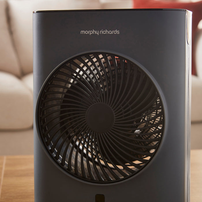 HeatFlux 2kw Upright Fan Heater with Remote Control - Grey