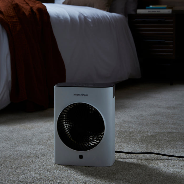 HeatFlux 2kw Upright Fan Heater with Remote Control - White