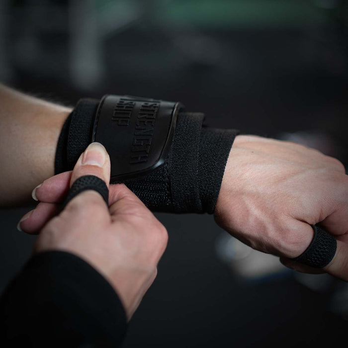 Heavy Wrist Wraps, Stealth, IPF Approved – 30cm/60cm/90cm - Strength Shop