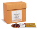 Herbal Tea Tasting Assortment Single Steeps Sampler box of 15 Single Steeps pouches - front of box with open pouch