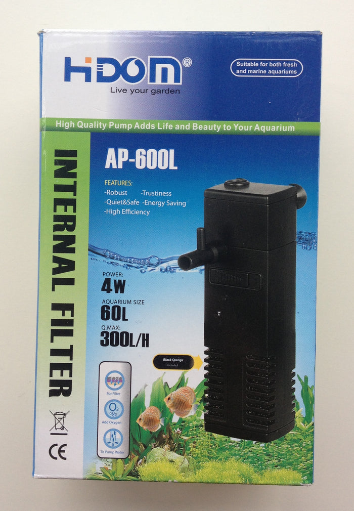 Hidom 300l/h Internal Aquarium Fish Tank Filter with Spraybar (AP-600L)