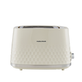 Cream toaster with honeycomb pattern on a white background