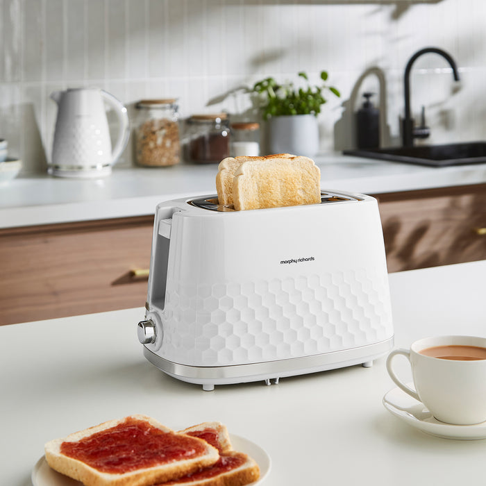 Hive White 2-Slice Toaster