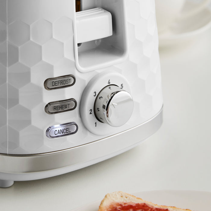 Hive White 2-Slice Toaster