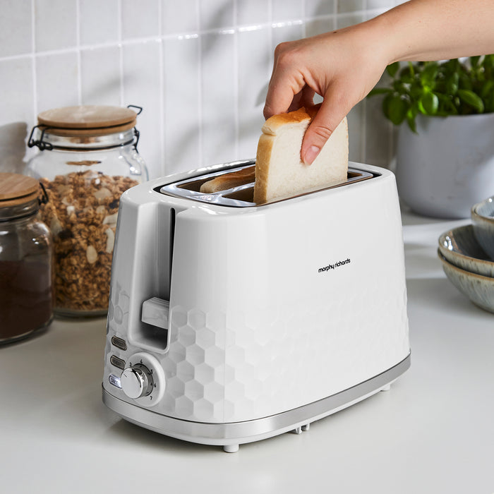 Hive White 2-Slice Toaster