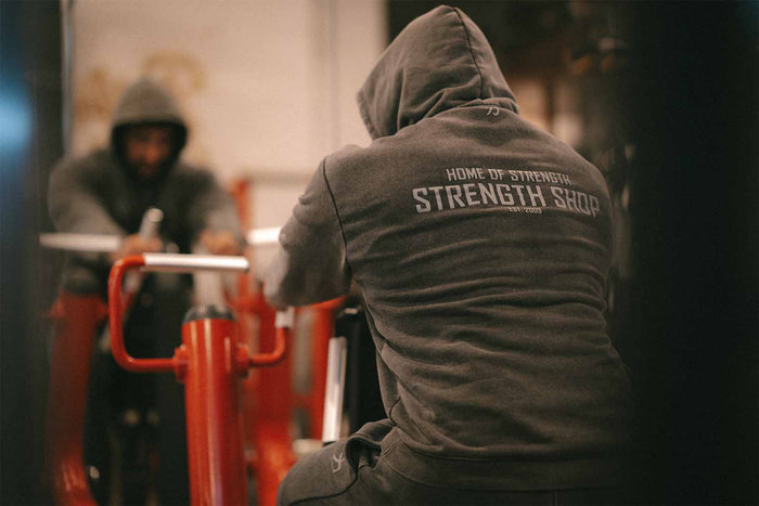 Home of Strength - Hoodie, Stone-Washed Grey - Strength Shop