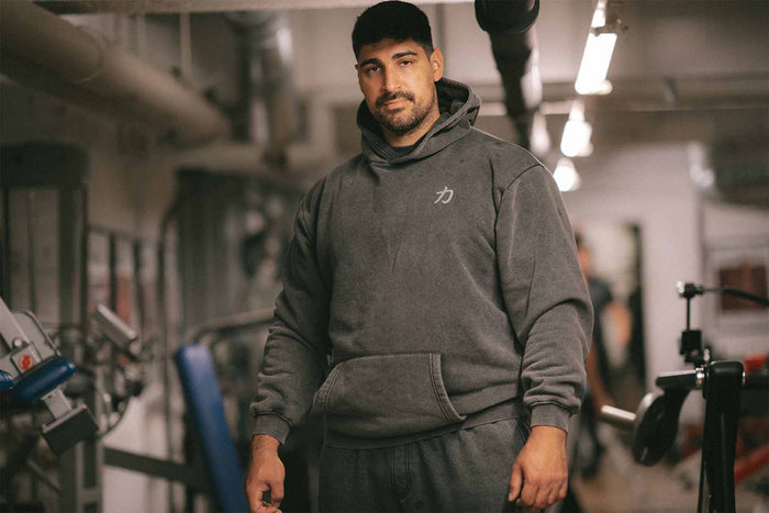 Home of Strength - Hoodie, Stone-Washed Grey - Strength Shop