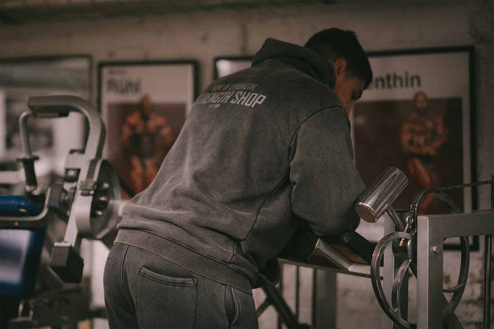 Home of Strength - Hoodie, Stone-Washed Grey - Strength Shop