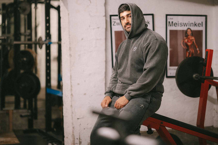 Home of Strength - Hoodie, Stone-Washed Grey - Strength Shop