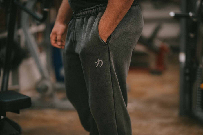 Home of Strength - Joggers, Stone-Washed Grey - Strength Shop