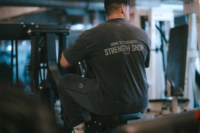 Home of Strength - T-Shirt, Stone-Washed Grey - Strength Shop