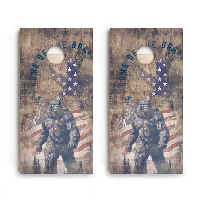 Home of the Brave Sasquatch Limited Edition Star Cornhole Boards | 07.24 Drop, - American Cornhole Association