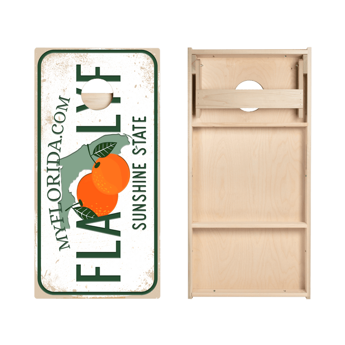 Home State License Plate Florida Star Cornhole Boards, - American Cornhole Association