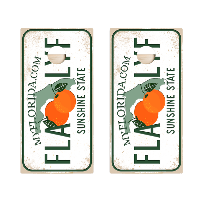 Home State License Plate Florida Star Cornhole Boards, - American Cornhole Association
