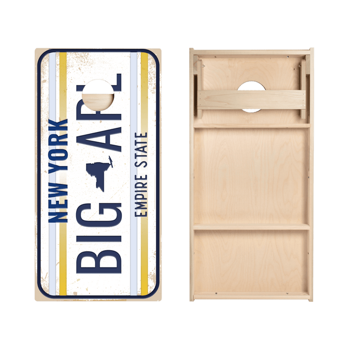 Home State License Plate New York Star Cornhole Boards, - American Cornhole Association