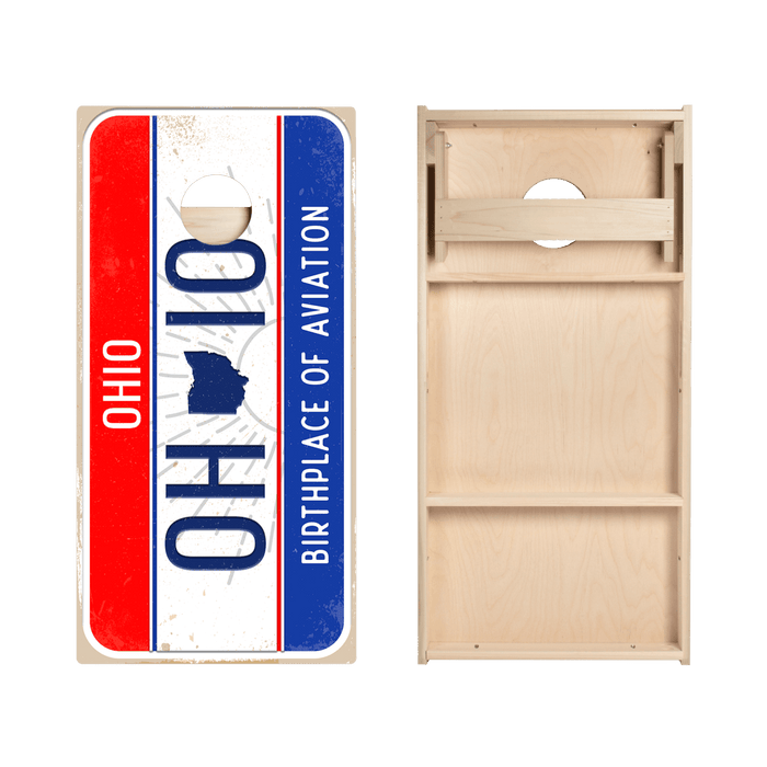 Home State License Plate Ohio Star Cornhole Boards, - American Cornhole Association