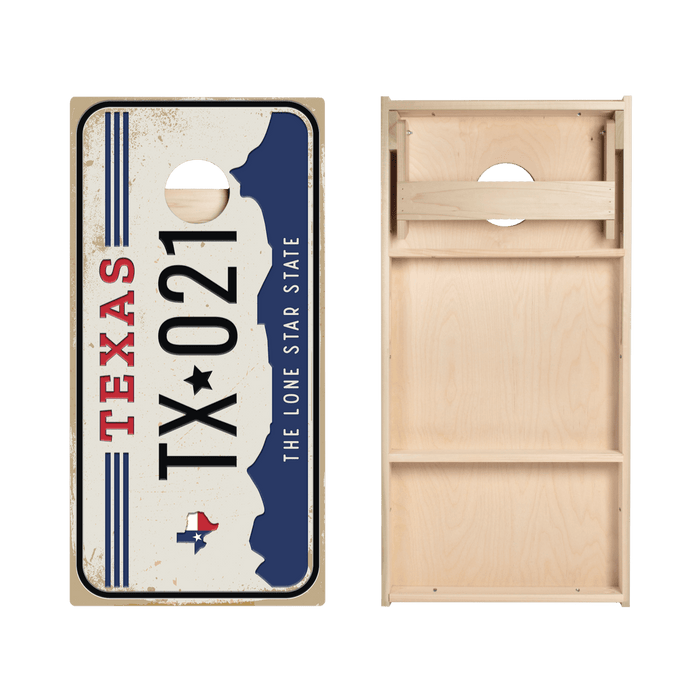 Home State License Plate Texas Star Cornhole Boards, - American Cornhole Association