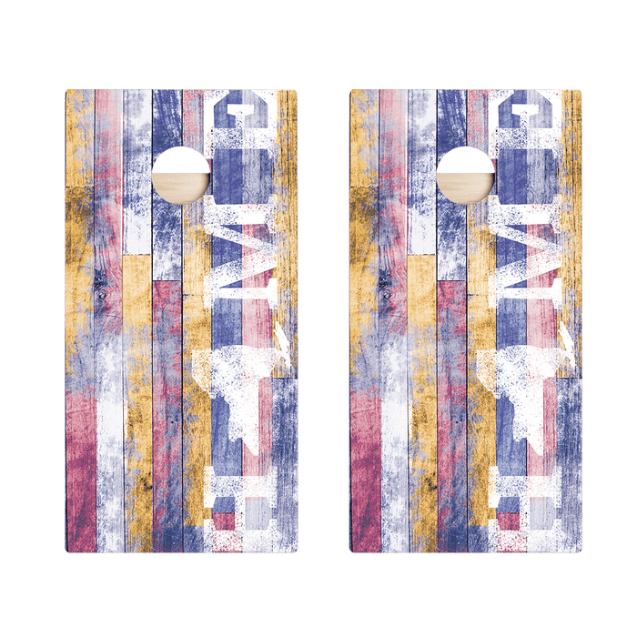 Home State Painted Wood New York Star Cornhole Boards, - American Cornhole Association