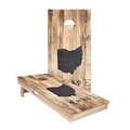 Home State Rustic Wood Ohio Star Cornhole Boards - ACA - 000355 | American Cornhole Association