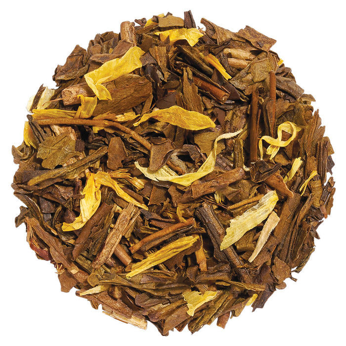 Honey Hojicha Loose Leaf Tea pile