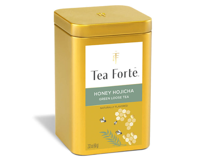 Honey Hojicha Loose Leaf Tea Canister - side view