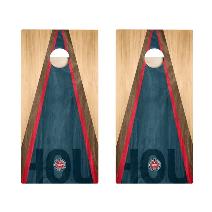 Houston Football Gameday Classic Triangle Star Cornhole Boards, - American Cornhole Association