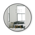 Wall Mirrors | color: Black | size: 37" (94 cm)