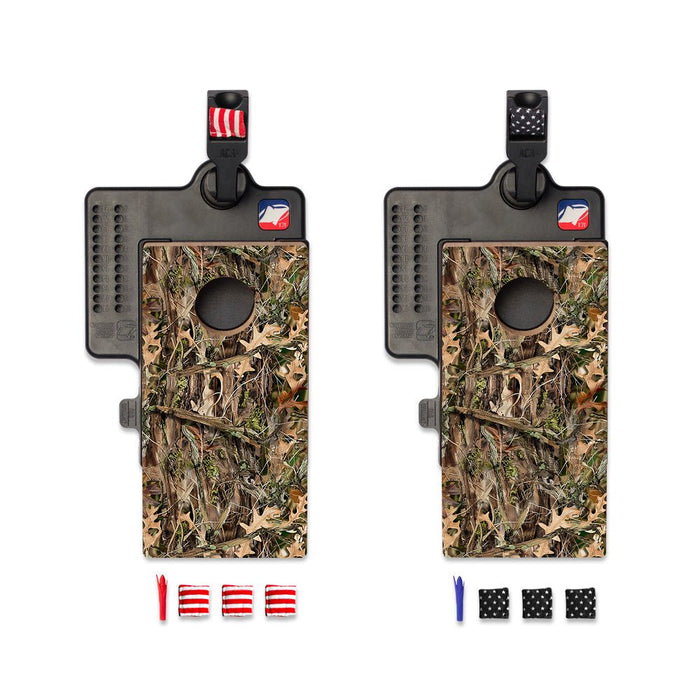 Hunting Camouflage Double Chuck Mini Cornhole Tabletop Game, - American Cornhole Association