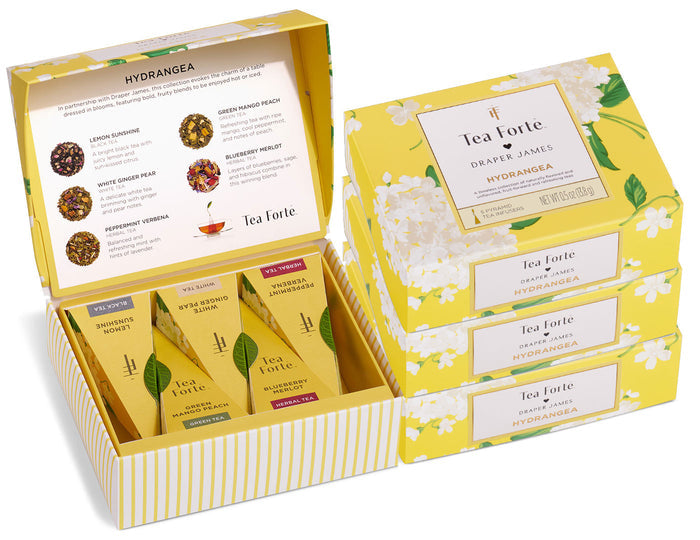 Tea Forte Draper James Hydrangea Mini Petite box, set of 4