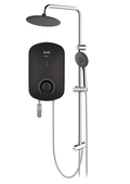 Instant Water Heater c/w Rain Shower (DC) - Matt Black