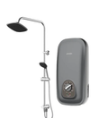 Instant Water Heater with Rain Shower - Dark Grey