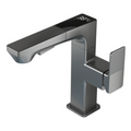 Intelligent Digital Pull-Out Wash Basin Mixer - Grey
