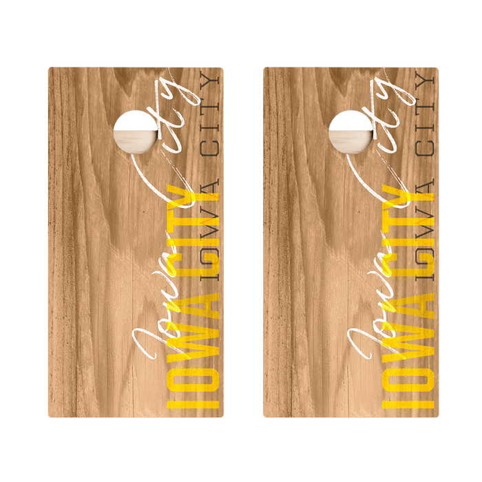 Iowa City Campus Gameday Star Cornhole Boards, - American Cornhole Association