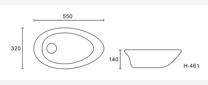 Irregular Above Counter Wash Basin - Gold