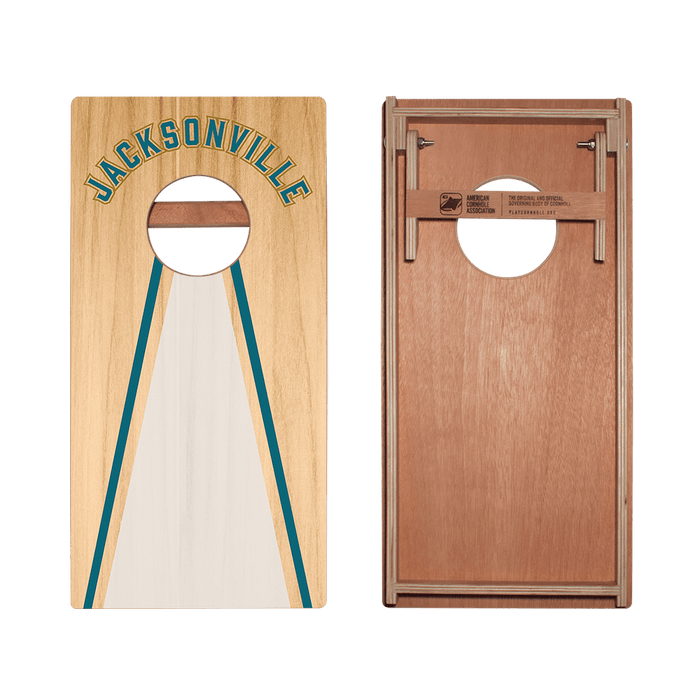 Jacksonville Football Gameday Backyard 1x2 ft Cornhole Board Set - WACA - 500436 - WB | American Cornhole Association
