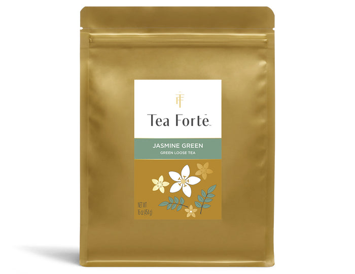 Jasmine Green Loose Tea Bulk Pouch, front