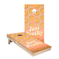 Just Peachy Star Cornhole Boards - ACA - 000277 | American Cornhole Association