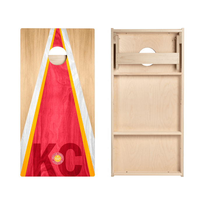 Kansas City Football Gameday Classic Triangle Star Cornhole Boards, - American Cornhole Association