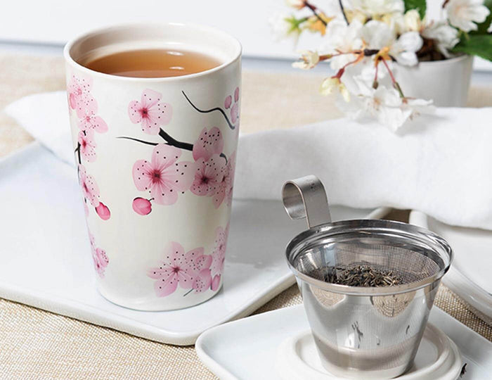 MAIN PDP | Hanami design KATI® Steeping cup with infuser showing cup on table