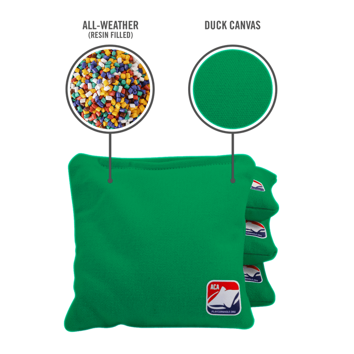 Kelly Green Daily 66x Cornhole Bags - 105655 - 13A | American Cornhole Association