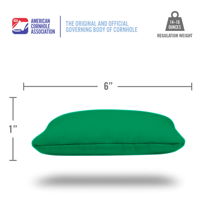 Kelly Green Daily 66x Cornhole Bags - 105655 - 13A | American Cornhole Association