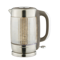 Ribbed glass kettle on a white background
