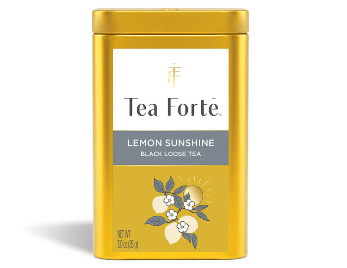 Lemon Sunshine Loose Tea Canisters - front view