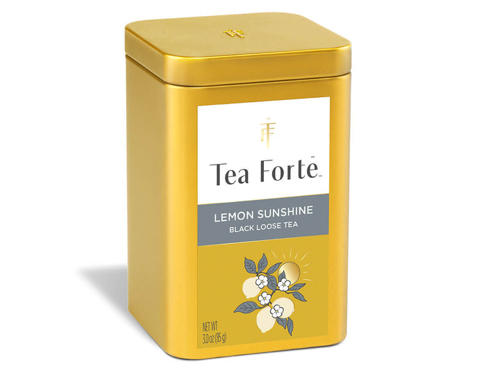 Lemon Sunshine Loose Tea Canisters - side view