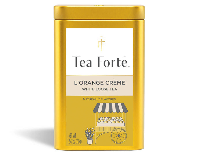 L'Orange Crême Loose Leaf Tea Canister, front