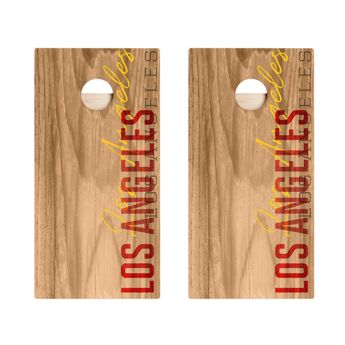Los Angeles Red Campus Gameday Star Cornhole Boards, - American Cornhole Association