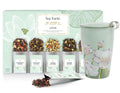 Tea Forte Lotus Loose Tea Tasting Set tea with one Single Steeps Sampler of 15 teas and one KATI Steeping Cup Lotus