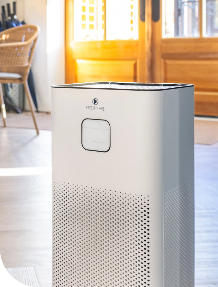 Air purifier in a room