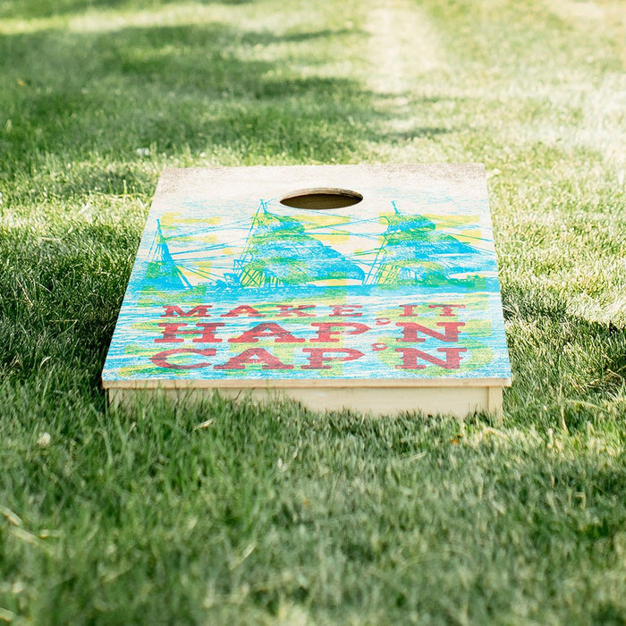 Make It Hap’n Cap’n Star Cornhole Boards - ACA - 000278 | American Cornhole Association