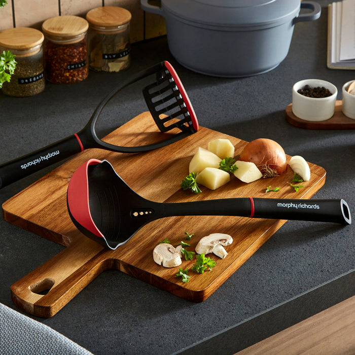 Masher and Ladle on the kitchen worktop